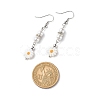 Plastic Pearl Daisy Pendant Dangle Earrings & Stretch Bracelet & Pendant Necklace SJEW-JS01256-12