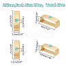 4Pcs 2 Style Brass with Synthetic Turquoise Loop Keepers KK-WR0001-08-2