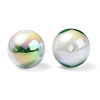 UV Plating Rainbow Iridescent Acrylic Beads OACR-F004-09D-3