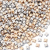 500Pcs 2 Colors CCB Plastic Beads CCB-TA0001-18-2