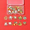 20Pcs 10 Styles Christmas Theme Alloy Enamel Pendants ENAM-FS0002-13-8