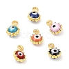 Brass Enamel Charms X1-KK-K337-08G-1