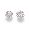 Brass Micro Pave Cubic Zirconia Fancy Bead Caps ZIRC-K080-05P-1
