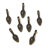 Tibetan Style Alloy Glue-on Flat Pad Bails X-TIBEP-Q064-183AB-NR-3
