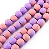 Spray Painted Non-magnetic Synthetic Hematite Beads Strands G-N337-01A-1