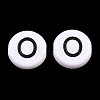 Opaque White Acrylic European Beads AC-CBA3BDD-01O-1