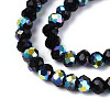 AB Color Plated Glass Rondelle Beads Strands EGLA-T029-2mm-10B-3