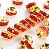 Brass Grade A Rhinestone Spacer Beads RSB037NF-08G-1