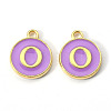 Golden Plated Alloy Enamel Charms ENAM-S118-10O-1