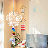 Glass Teardrop Hanging Suncatchers HJEW-WH0201-002-6