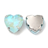 Mocha Fluorescent(MI) Heart Sew on Rhinestone GGLA-C001-01A-P03-2