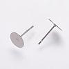 Non-Tarnish 304 Stainless Steel Stud Earring Settings STAS-K146-009-8mm-1
