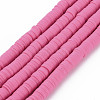 Handmade Polymer Clay Beads Strands CLAY-R089-6mm-051-1
