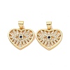 Brass Micro Pave Cubic Zirconia Pendants ZIRC-F134-11G-2