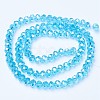 Electroplate Glass Beads Strands X-EGLA-A034-T6mm-B14-2