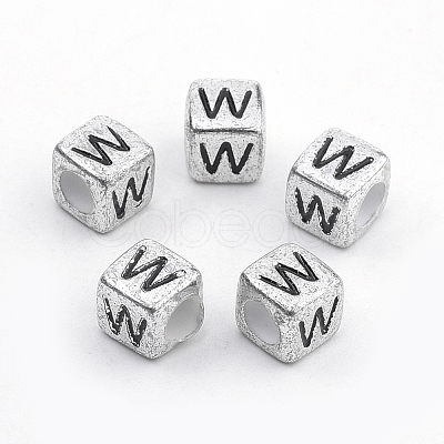 Plated Acrylic Beads PB43C9308-W-1