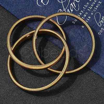 304 Stainless Steel Stretch Bracelets BJEW-A031-01A-G-1