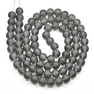 Baking Paint Transparent Glass Bead Strands GLAA-S031-10mm-12-1