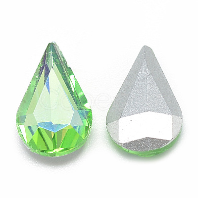 Pointed Back Glass Rhinestone Cabochons RGLA-T014-8x13mm-06-1