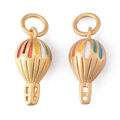 Brass Enamel Pendants KK-I675-21G-1