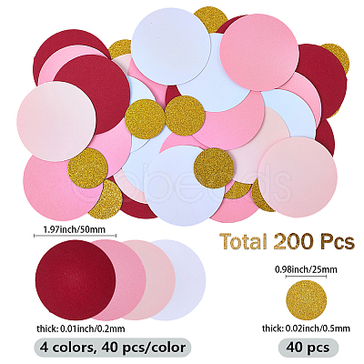 200Pcs Round Paper Table Scatter Confetti DIY-SC0032-57A-1