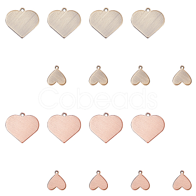24Pcs 4 Style Brass Charms KK-CA0001-30-1