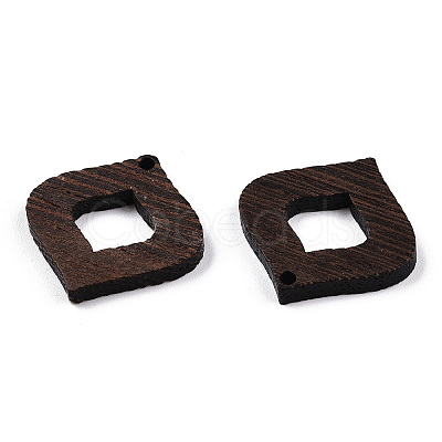 Natural Wenge Wood Pendants WOOD-T023-44-1