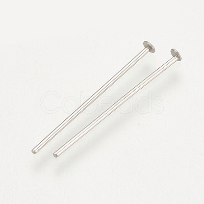 Non-Tarnish 304 Stainless Steel Flat Head Pins X-STAS-S076-75-30mm-1