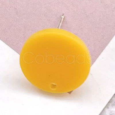 Resin Stud Earring Findings LS-EJEW-CJC0001-14J-1