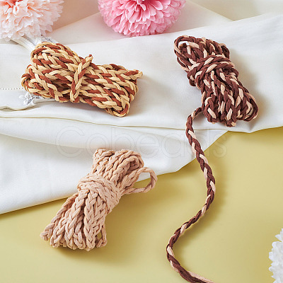 7.5 Yards 3 Colors Braided Flat Faux Suede Cord LW-TA0001-04-1