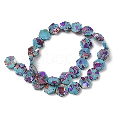 Dyed Synthetic Imperial Jasper Beads Strands G-D337-14mm-A01-1
