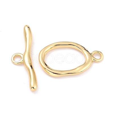 Rack Plating Brass Toggle Clasps X-KK-B036-06G-1