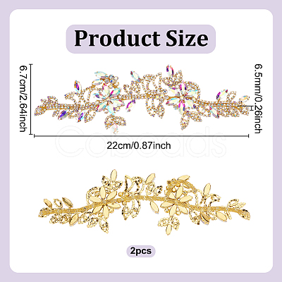 Glass & Alloy Embroider Thread Iron on/Sew On Patches PATC-WH0023-11G-1