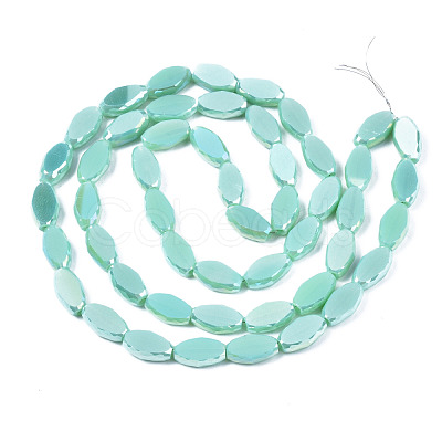 Electroplate Glass Beads Strands EGLA-Q125-009D-1