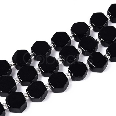 Natural Obsidian Beads Strands G-P534-A22-02-1