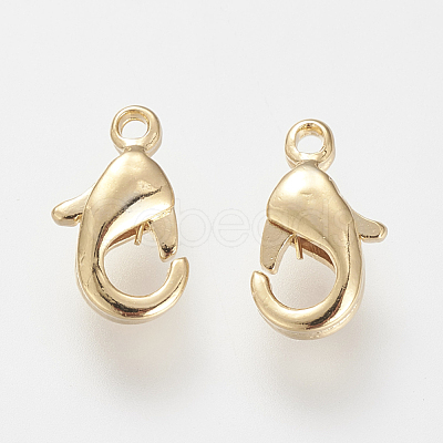 Brass Lobster Claw Clasps KK-T014-121G-1