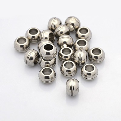 Tarnish Resistant Rondelle 201 Stainless Steel Beads STAS-N044-19-1