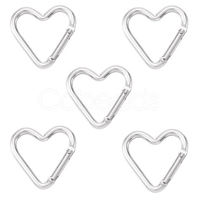 5Pcs Zinc Alloy Spring Gate Rings FIND-TA0009-73O-1