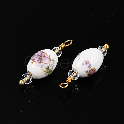 Handmade Porcelain Pendants KK-P242-19G-02-1-1