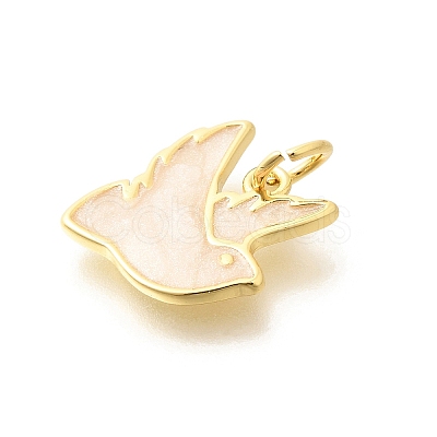 Brass Enamel Charms KK-L225-044G-1