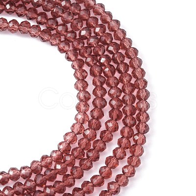 Transparent Glass Beads Strands X-GLAA-R135-2mm-18-1