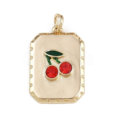 Brass Enamel Pendants KK-L246-02G-1