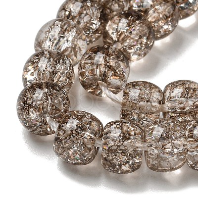 Transparent Spray Painting Crackle Glass Beads Strands GLAA-NH0001-05J-1