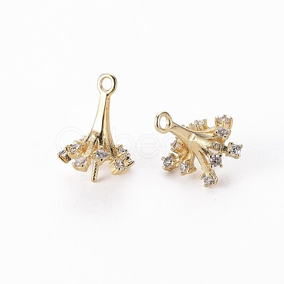 Brass Micro Pave Clear Cubic Zirconia Peg Bails Charms LS-KK-Q765-011-NF-1