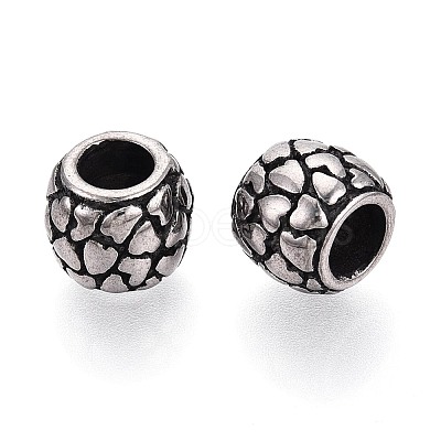 304 Stainless Steel European Style Large Hole Beads STAS-T072-101AS-1