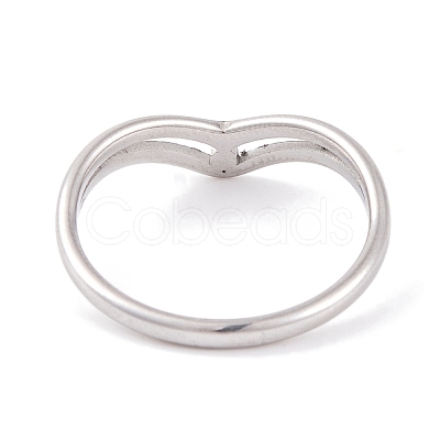 304 Stainless Steel Finger Ring for Women RJEW-C086-08-P-1