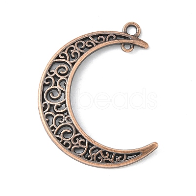 Tibetan Style Alloy Hollow Moon Links connectors X-TIBEP-5312-R-FF-1