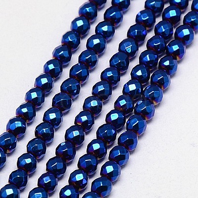 Electroplate Non-magnetic Synthetic Hematite Beads Strands G-J169B-3mm-03-1