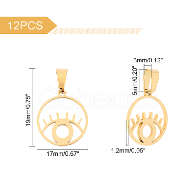 304 Stainless Steel Pendants STAS-UN0009-89G-1