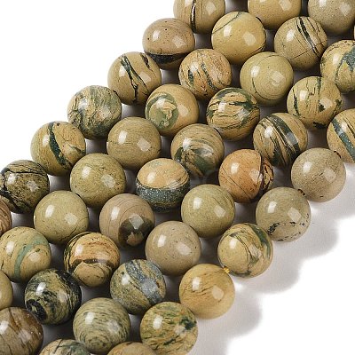 Natural Verdite Stone Beads Strands G-P530-B07-03-1